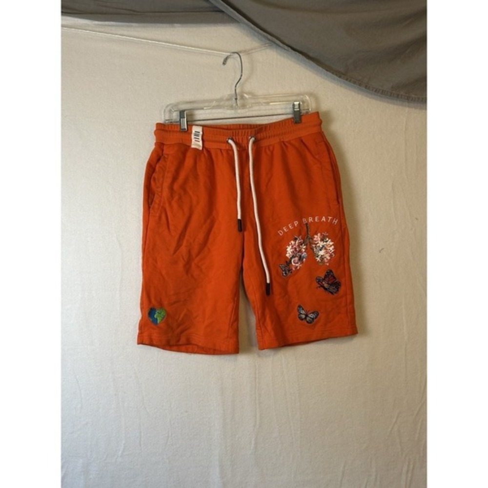 Men's Fifth Loop Deep Breath  Orange Sweat Shorts Size‎ Large #1358